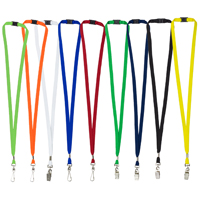 3/8" Blank Lanyard with Breakaway Release Attachment - Bulldog Clip